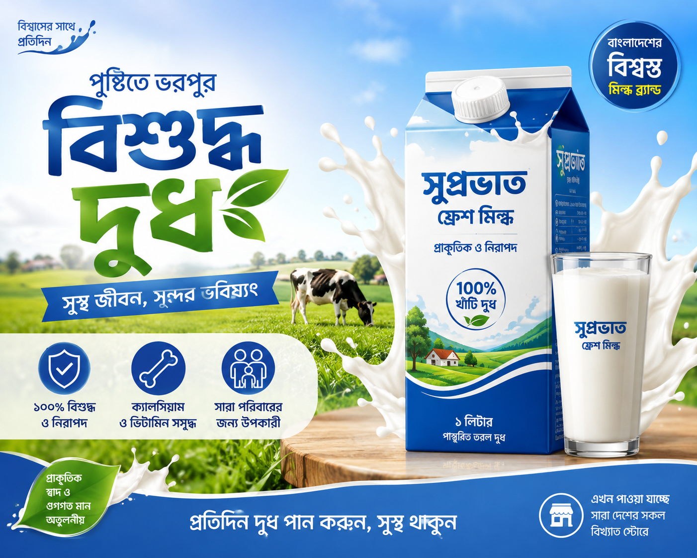 খাঁটি দুধ